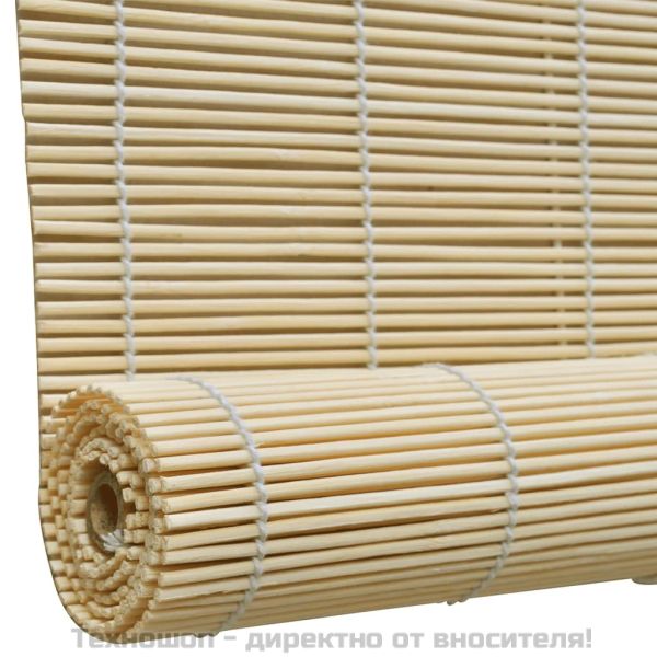 Бамбукова ролетна щора, 100x220 см, естетвен цвят
