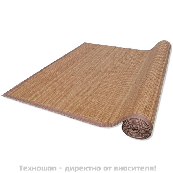 Бамбуков килим, 160x230 см, кафяв