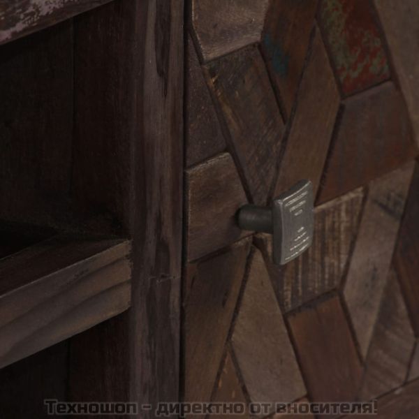 ТВ шкаф, регенерирано дърво масив, 140x30x45 cм