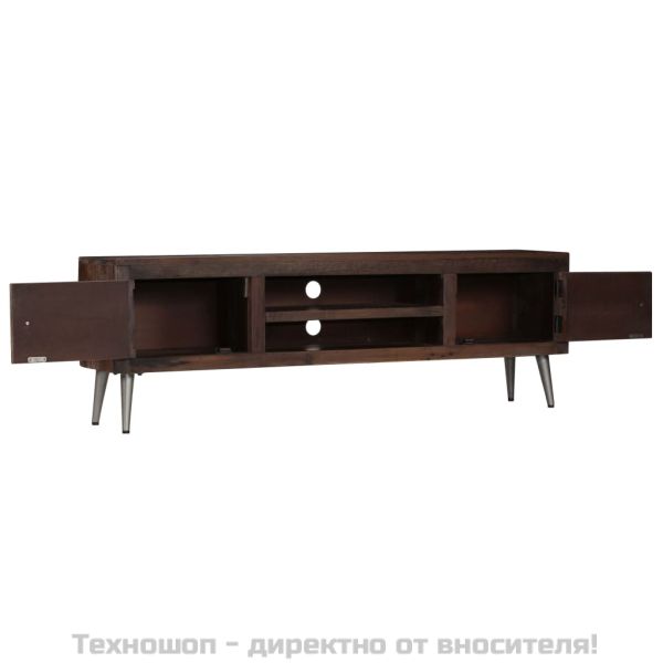 ТВ шкаф, регенерирано дърво масив, 140x30x45 cм