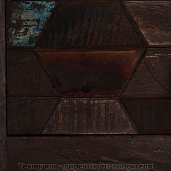 Маса за кафе, масивна регенерирана дървесина, 100x60x35 cм