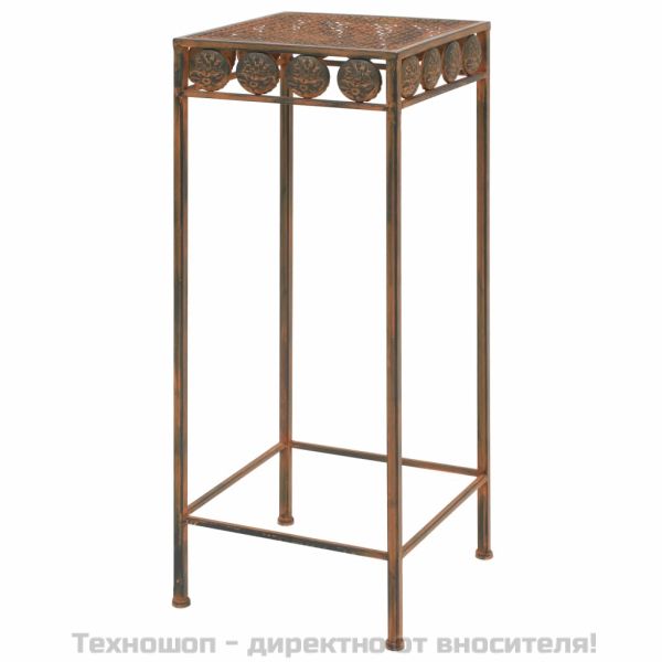 Цветарник, 3 части, винтидж стил, метал, ръждив цвят