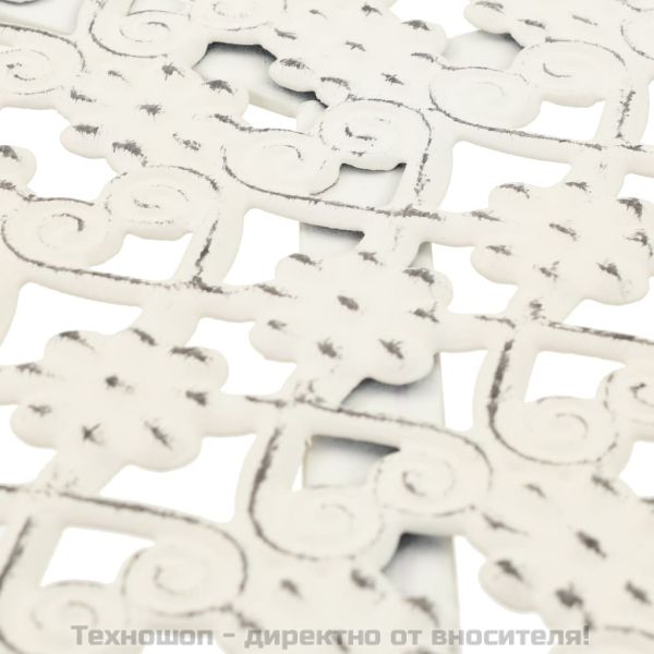 Бистро маса, винтидж стил, кръгла, метал, 40x70 см, бяла