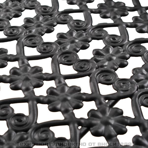 Сгъваема маса за чай, винтидж стил, метал, 58x35x72 см, черна