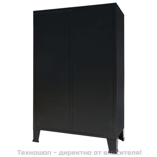Гардероб метален, индустриален стил, 67x35x107 см, черен