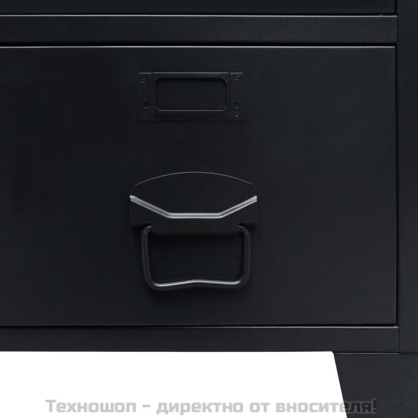 Гардероб метален, индустриален стил, 67x35x107 см, черен