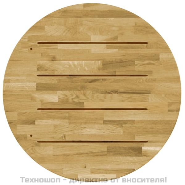 Плот за маса, дъб масив, кръгъл, 23 мм, 700 мм