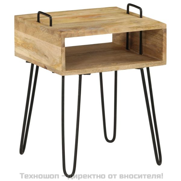 Нощно шкафче, мангово дърво масив, 40x34x47 см