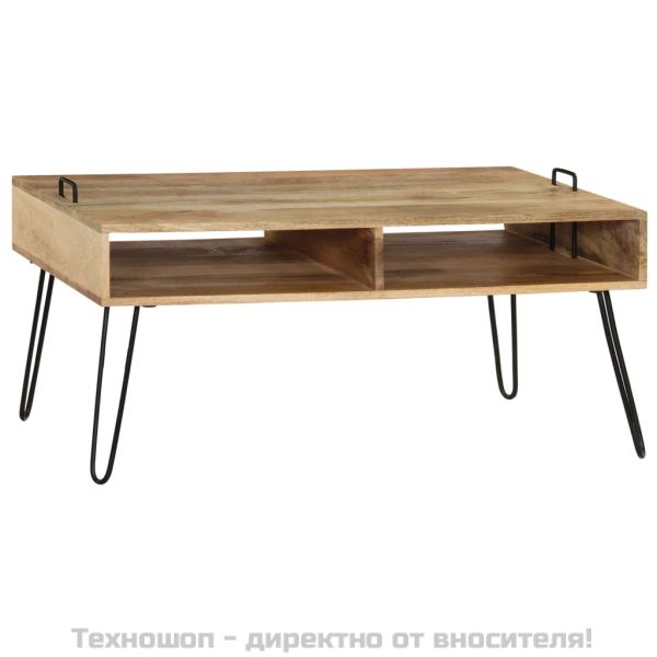 Маса за кафе, манго масив, 100x60x45 cм