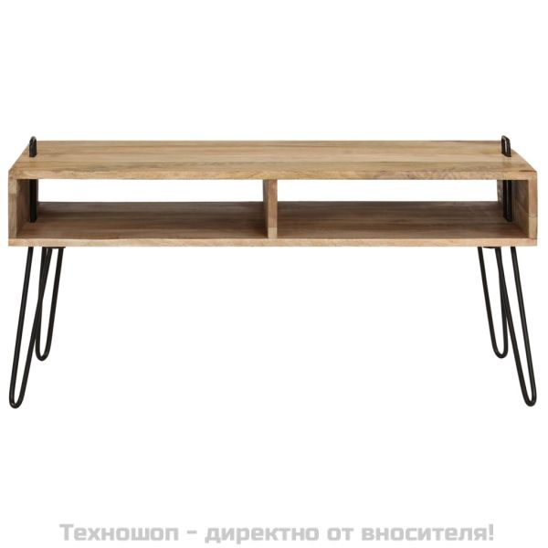 Маса за кафе, манго масив, 100x60x45 cм