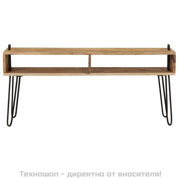 ТВ поставка, мангова дървесина масив, 110х35х45 см