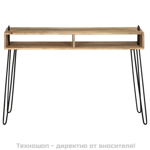 Конзолна маса, мангово дърво масив, 115x35x76 cм