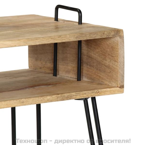 Конзолна маса, мангово дърво масив, 115x35x76 cм