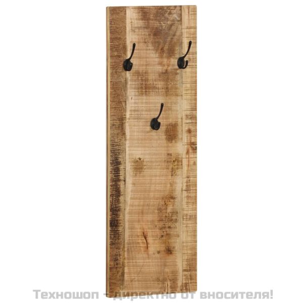 Закачалки за стена, 2 бр, мангова дървесина масив, 36x110x3 см
