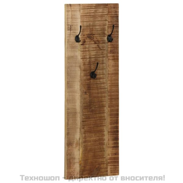 Закачалки за стена, 2 бр, мангова дървесина масив, 36x110x3 см