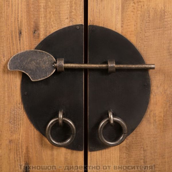 Шкаф за баня, свободностоящ, рециклиран бор масив, 48x32x170 см