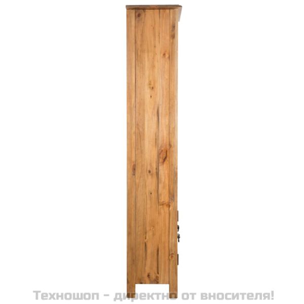 Шкаф за баня, свободностоящ, рециклиран бор масив, 48x32x170 см