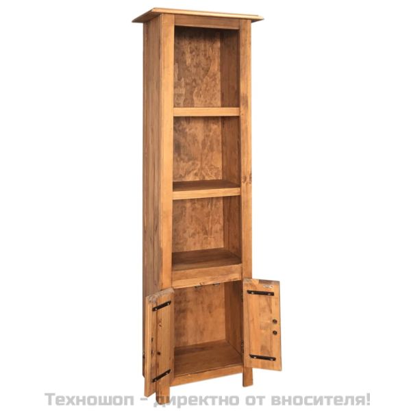 Шкаф за баня, свободностоящ, рециклиран бор масив, 48x32x170 см