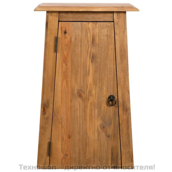 Стенен шкаф за баня, бор масив, 42x23x70 см