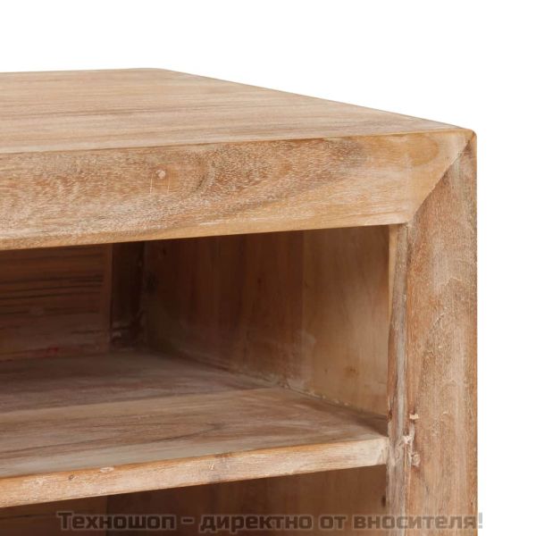 ТВ шкаф, акациево дърво масив, 120x30x40 см, светлокафяв