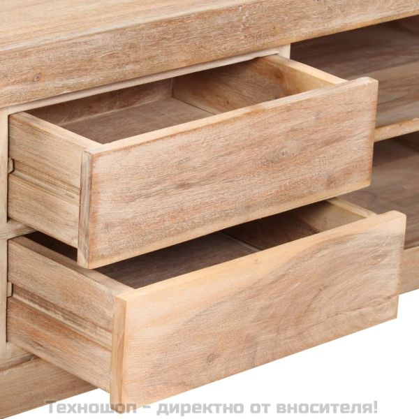 ТВ шкаф, акациево дърво масив, 120x30x40 см, светлокафяв