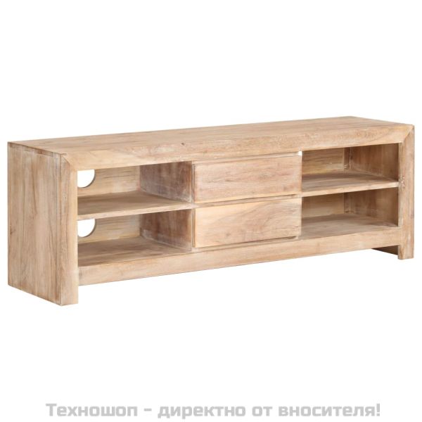 ТВ шкаф, акациево дърво масив, 120x30x40 см, светлокафяв