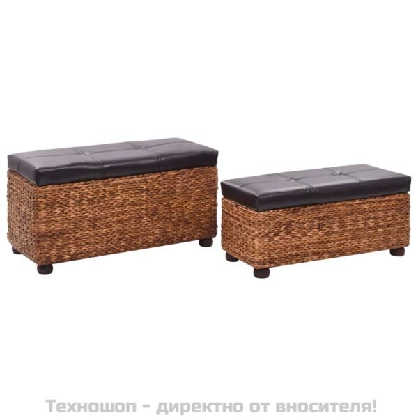 Комплект от 2 пейки, морска трева, кафяви