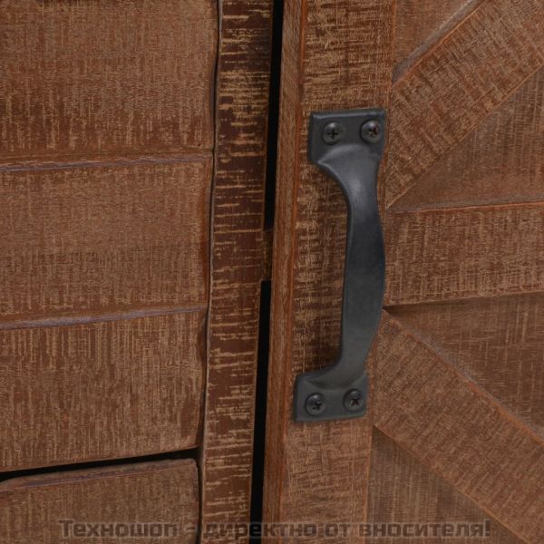 Шкаф за съхранение, чам масив, 64x33,5x75 см, кафяв