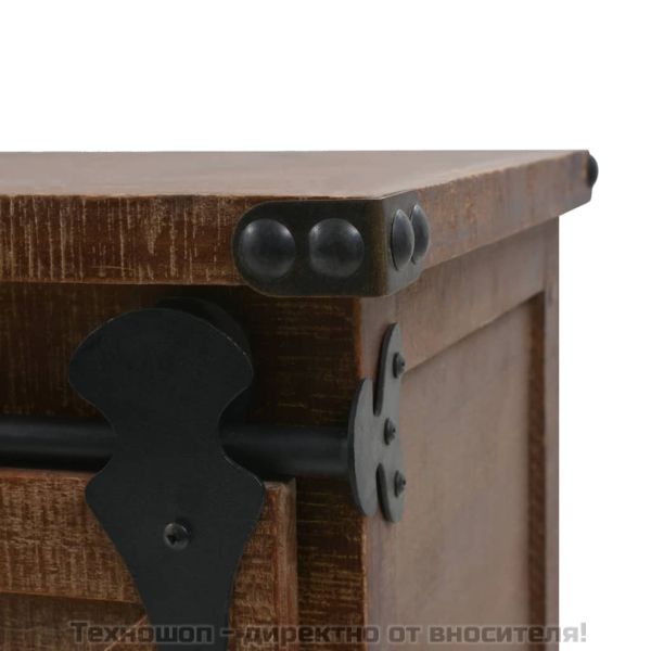 Шкаф за съхранение, чам масив, 64x33,5x75 см, кафяв