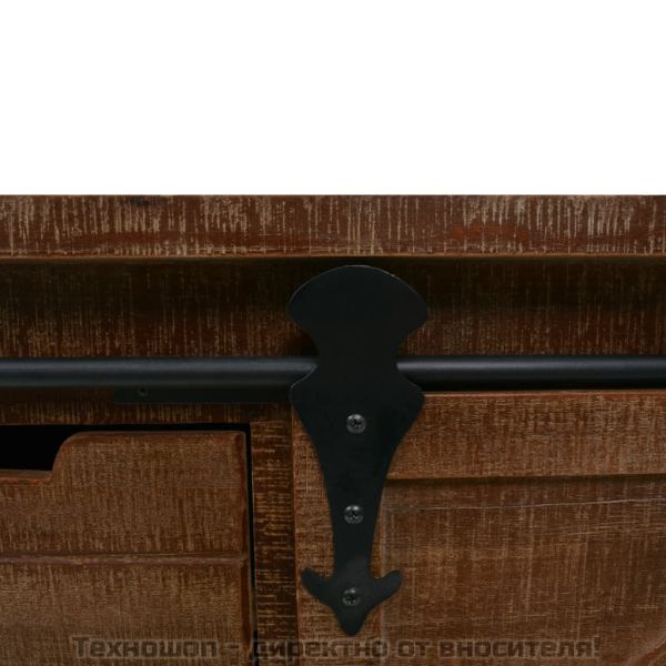 Шкаф за съхранение, чам масив, 64x33,5x75 см, кафяв