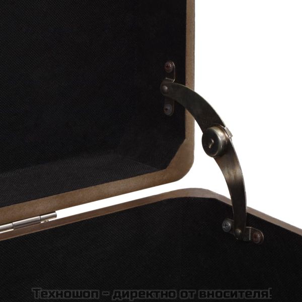 Кутия за съхранение, чам масив, 91x52x40 см, кафява