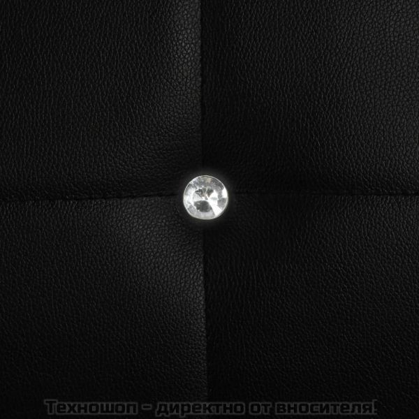 Tрапезни столове, 4 бр, черни, изкуствена кожа