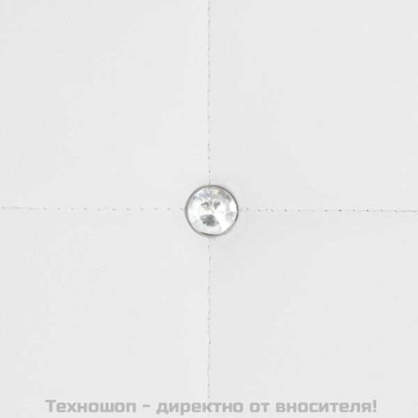 Трапезни столове, 4 бр, бели, изкуствена кожа