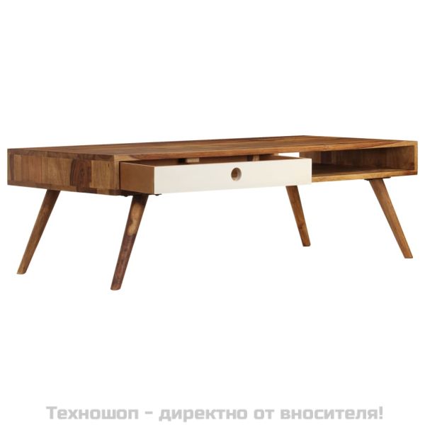 Маса за кафе, 110x50x35 см, акациево дърво масив