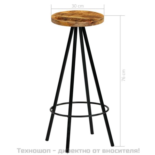 Бар столове, 4 бр, мангово дърво масив