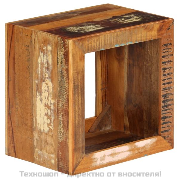 Табуретка, 40x30x40 см, регенерирано дърво масив