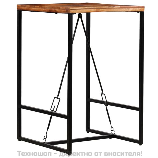 Бар маса, регенерирано дърво масив, 70x70x106 см