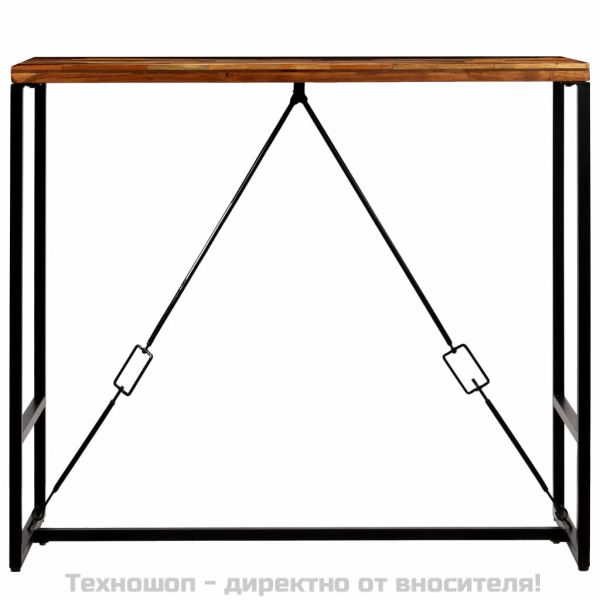 Бар маса, регенерирано дърво масив, 120x60x106 см