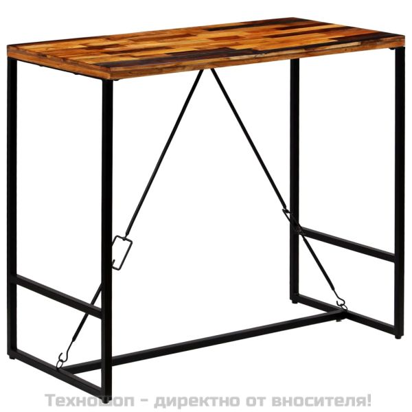 Бар маса, регенерирано дърво масив, 120x60x106 см