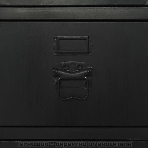 Единично бюро тип писалище, ела масив и стомана, 100x50x76 см