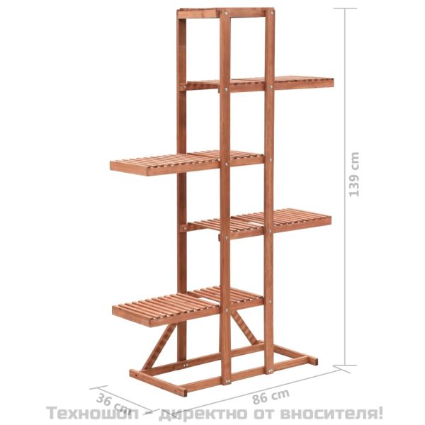 Стойка за цветя, кедрово дърво, 86x36x139 см