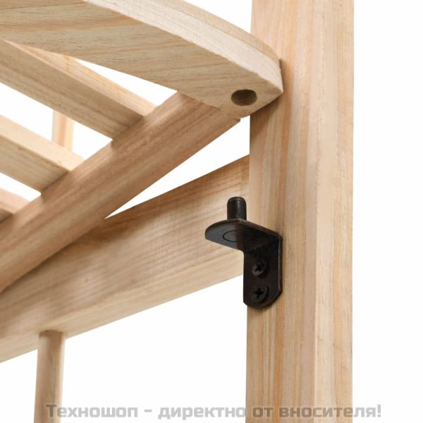 Ъглов рафт, кедрово дърво, 27x27x110 см