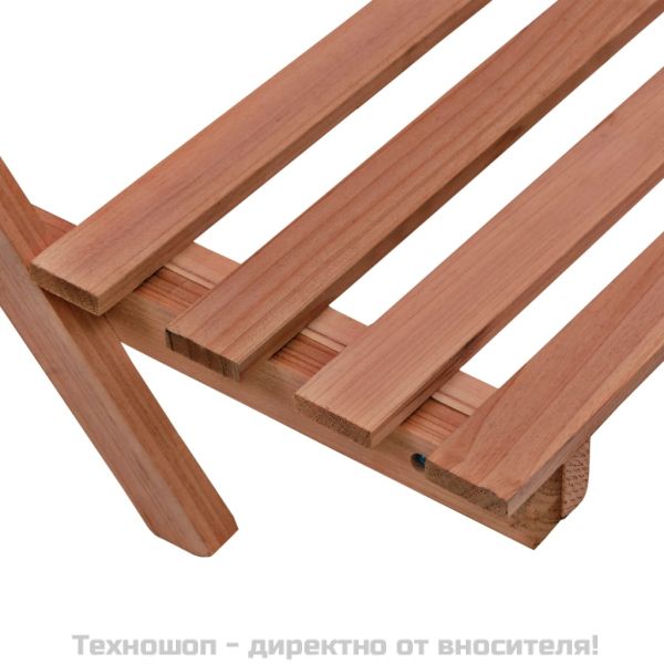 3-етажна стойка за цветя, кедрово дърво, 48x45x40 см