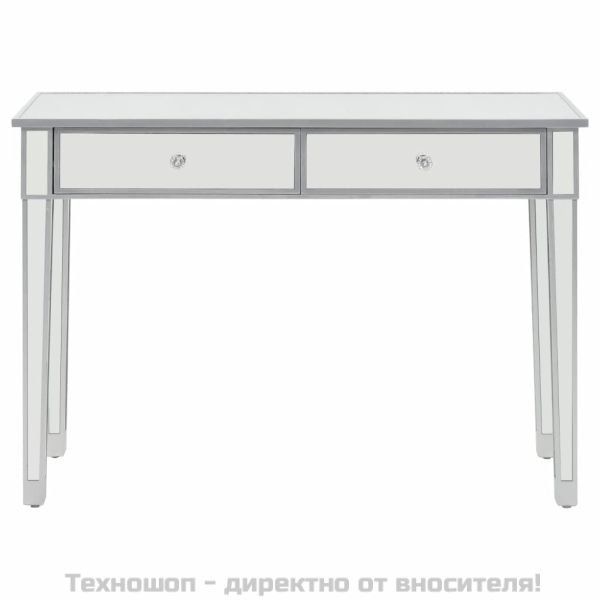 Огледална конзолна маса, МДФ и стъкло, 106,5x38x76,5 см