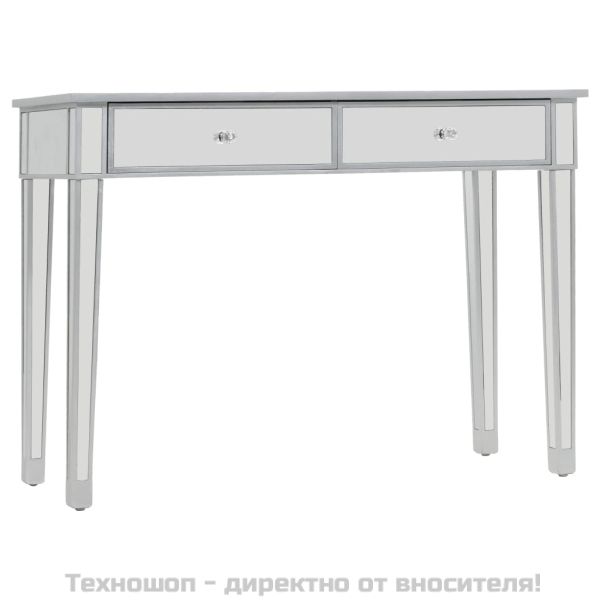 Огледална конзолна маса, МДФ и стъкло, 106,5x38x76,5 см