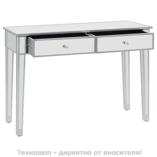 Огледална конзолна маса, МДФ и стъкло, 106,5x38x76,5 см