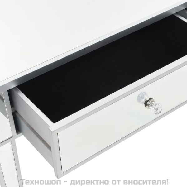 Огледална конзолна маса, МДФ и стъкло, 106,5x38x76,5 см