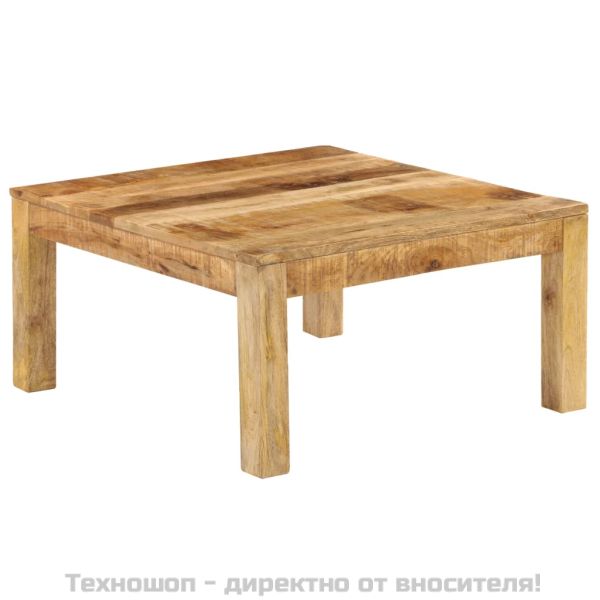 Маса за кафе, 80x80x40 см, мангово дърво масив