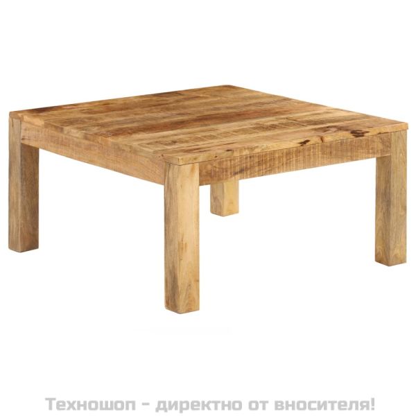 Маса за кафе, 80x80x40 см, мангово дърво масив