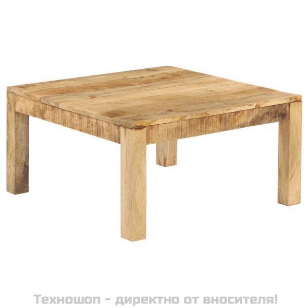 Маса за кафе, 80x80x40 см, мангово дърво масив